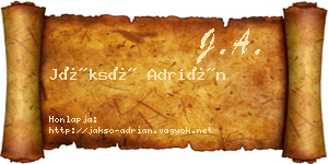 Jáksó Adrián névjegykártya