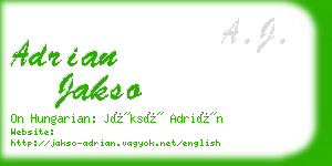 adrian jakso business card